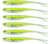 5/6 PCS Señuelo De Pesca Flotante Artificial, Cebo Suave Wobbler De Cola Bifurcada Biónica, Aparejos De Pesca Para Agua Salada