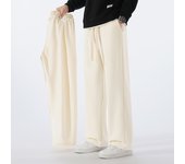 Pantalones deportivos de algodón para hombre 2025 otoño e invierno nueva marca de moda pantalones de chándal rectos sueltos pantalones largos casuales de terciopelo para niños