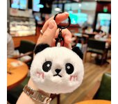 Cute Panda Cartoon Keychain Plush Doll Girl Pendant Gift