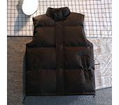 Otoño Invierno chaleco blanco chaqueta hombres moda chaquetas sin mangas Color sólido chalecos cálidos chaleco negro grueso ropa de hombre 2025