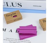 1000Pcs Staples per Pack 6 Colors 26/6 Standard Staples 1/4 Inch 26/6 Colored Staples Metal Stapler Refills Desktop Staplers