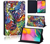 For Samsung Galaxy Tab A8 10.5/A7 Lite 8.7/A7 10.4/A A6 10.1/A 8.0/10.1/10.5 Inch Graffiti Art Pattern Leather Tablet Stand Case
