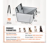 SucceBuy Dog Car Seat, Durable Waterproof Dog Booster for Vehicle, Having Support Frame, Clip-On Safety Leash