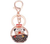 Leopard Keychain Key Chains Metal Crystal Key Chain Keyring Charm Bag  Pendant Gift Wholesale Price KC026