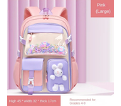 Mochila escolar Kawaii para niña, bolso ligero para niño, impermeable, mochila de viaje colorida, regalos, 2024