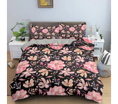 Vintage Flower King Queen Duvet Cover Peony Sunflower Bedding Set Tropical Floral Quilt Cover Boho Polyester Comforter Cover