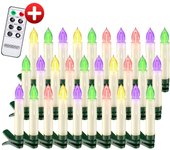 Velas LED para árbol de Navidad set de 30 multicolor