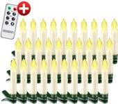 Velas LED para árbol de Navidad set de 30 blanco cálido