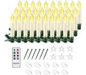 Set de 30 velas LED para árbol de navidad con accesorios