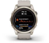 Reloj garmin fenix 7s sapphire solar dorado correa beige