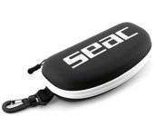 Estuche para gafas de natación con zip negro/blanco seac