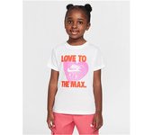 Camiseta nike nkg love to the max graphic te niña blanco