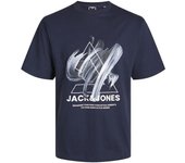Camiseta jack & jones jcotint tee ss crew neck azul marino