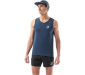 Camiseta de running compressport performance hombre azul