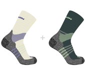 Calcetines salomon x ultra access crew 2-pac verde beige
