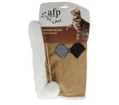 All For Paws Bolsa de cama para gatos borreguito gris y beige