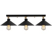 Regleta orientable harvey negro (3 luces)