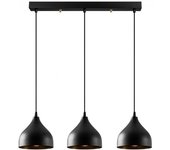 Regleta colgante asney 18 negro (3 luces)