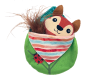 Kong Pull-A-Partz Ardilla Peluche 2 en 1 con Catnip para Gatos 17 cm