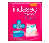 Indasec Pant Plus Absorbente T- M 12 Unidades