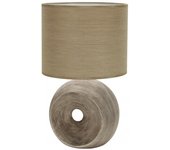 Sobremesa ceramica ea 1xe27 beis pantalla beis 52x30x30 cm