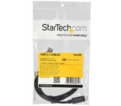 CABLE STARTECH USB 3.1 MACHO / USB-C MACHO 1M BLACK