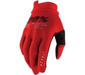 100% iTrack Guantes de bicicleta - Rojo (M)