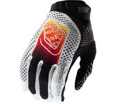 Lee Air Optic Guantes de motocross - Negro Blanco Rojo (2XL)