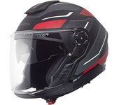 Schuberth J2 Sigma Casco Jet - Negro Gris Rojo