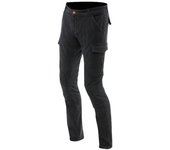 Dainese Cargo Slim Tapered Pantalones Textiles de Moto - Negro (32)