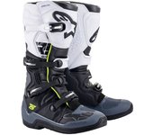 Alpinestars Tech 5 Botas de Motocross - Negro Gris Blanco (42)
