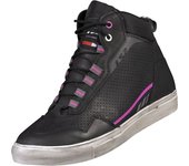 LS2 Zoe Zapatillas de moto perforadas para mujer - Negro Lila (39)