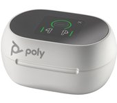 Intrauriculares Poly Voyager Free 60+ UC M color Blanco Arena +Adaptador USB-C BT700 +Estuche de carga con pantalla táctil
