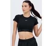 Nike Pro - Negro - Camiseta Crop Top Mujer talla L
