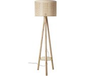 Maisons du Monde Lámpara estilo trípode de mango con tulipa de yute trenzado 161 cm