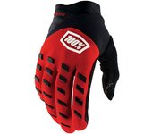 100% Airmatic Guantes de bicicleta - Negro Rojo (M)
