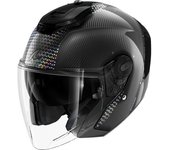 Shark RS Jet Carbon Ikonik Casco Jet - Negro Plata