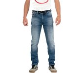 Riding Culture Tapered Slim Light Blue Vaqueros de moto - Azul (34 36)