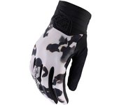 Lee Luxe Tortoise Guantes de motocross para mujer - Negro Blanco (2XL)