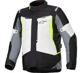 Alpinestars ST-1 Chaqueta textil de moto impermeable - Negro Gris Amarillo (2XL)
