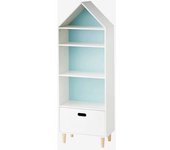 VERTBAUDET Mueble de almacenaje "casita" con 5 casilleros blanco