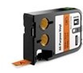 Dymo XTL 1868766 cinta de vinilo negro sobre naranja 12mm