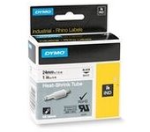 Dymo 1805443 IND Rhino cinta termorretráctil negro sobre blanco 24mm