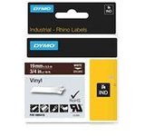 Dymo 1805418 IND Rhino cinta vinilo blanco sobre marrón 19mm