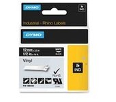 Dymo 1805435 IND Rhino cinta vinilo blanco sobre negro 12mm