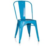 hjh OFFICE Silla de comedor metal azul claro
