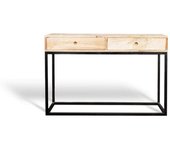 PIB Consola de madera 2 cajones beige