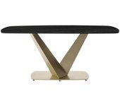 Unique Mesa fija mármol artificial negro