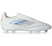 Adidas - Bota de fútbol F50 League LL FG/MG, Unisex, White-Silver Met-White, 7 UK