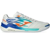 Joma - Zapatilla de fútbol sala Invicto, Unisex, White-Blue, 44,5